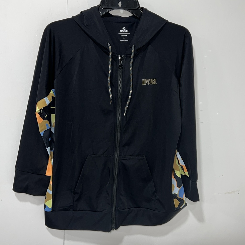 Rip Curl High Tide Upf Zip Through Long Sleeve Rash Vest, Large